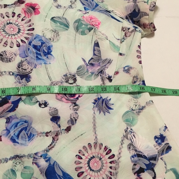 Sweet Sinammon Sz L Short Sleeve Dress Bird  Print - Picture 8 of 9